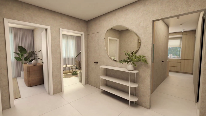 Nové bývanie - predsieň vizualizácia